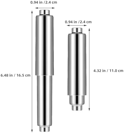 Jojofuny 4pcs Chrome Plated Toilet Paper Holder Rods