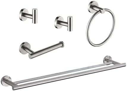 Anqtovp 5-Piece Bathroom Hardware Set Wall Mounted