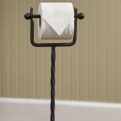 Park Designs Black Standing Toilet Paper Holder 23 H