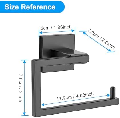 YACVCL Matte Black Stainless Steel Toilet Paper Holder