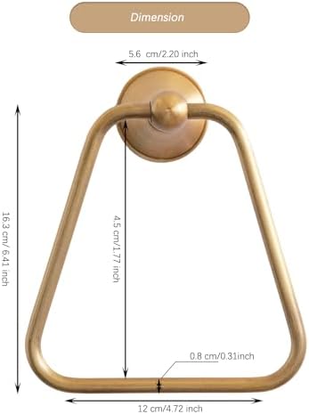 Celbon T-Shaped Bath Towel Ring with Antique Brass Finish 1