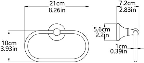 VANZACK Wall Mounted Towel Ring Bathroom and Kitchen Use