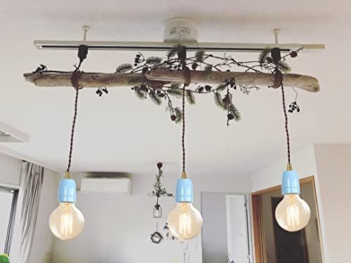 KAYYELAMP H Track Light with Brown Twisted Cord