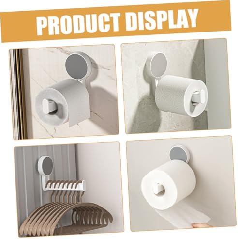 Homoyoyo Toilet Paper Holder Wall Mount Space-Saving White Dispenser