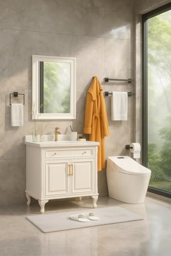 INDARE Matte Black 5-Piece Bathroom Hardware Set