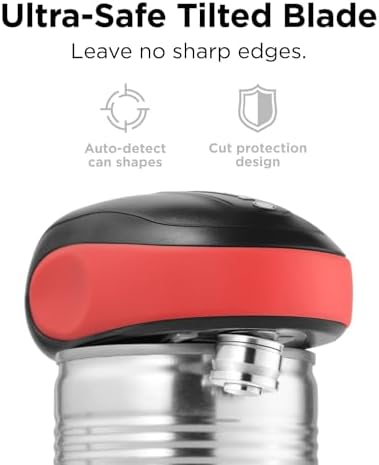 Kitchen Mama One-To-Go Electric Can Opener - Red