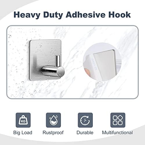 Self Adhesive Hooks for Hanging Coats and Towels