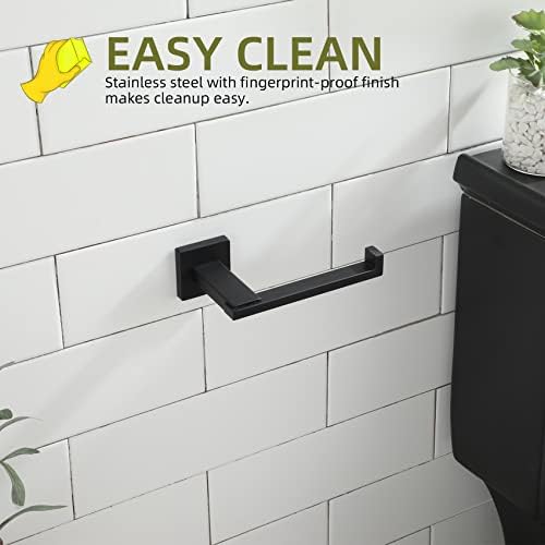 KOKOSIRI Black Stainless Steel Toilet Paper Holder 1