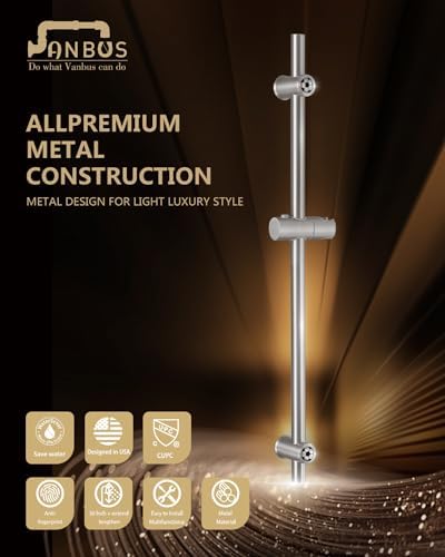 Adjustable and Rust-Resistant Handheld Shower Slide Bar for Bathroom Use