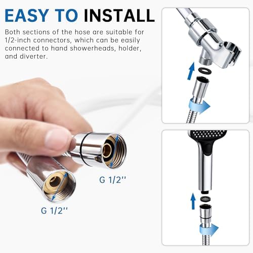 Spray Power Wash 70-Inch Durable Hose Easy Install EVP240 Chrome