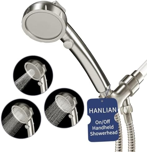 HANLIAN High-Pressure Shower Head with Pause Function for Easy Efficient Use