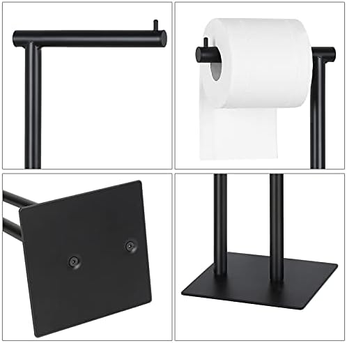 Sunexinlo Toilet Paper Holder Stand Set of 2 Black