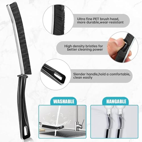 Merkia 5 Pcs Hard Bristle Crevice Cleaning Brush Set