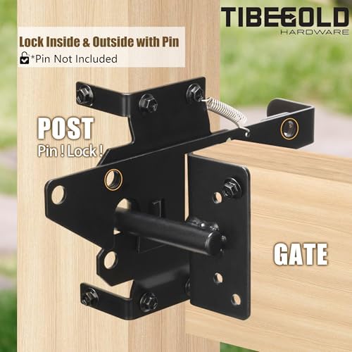 Self-Locking Gate Latch with Gravity Mechanism