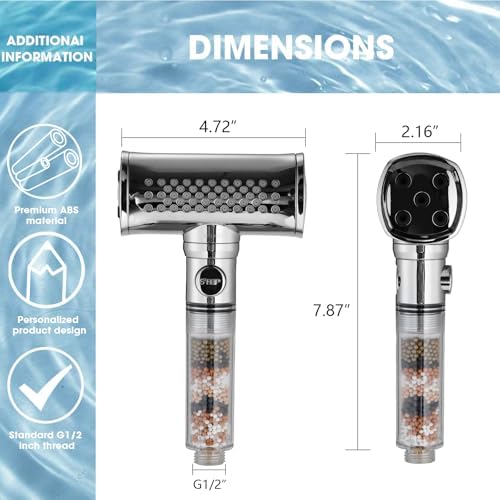 Eco-Friendly 4-Function Hammer-Shape Handheld Shower Head