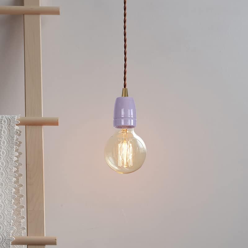 KAYYELAMP Purple E26 Ceramic Track Pendant Light Set of Three