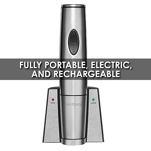 Waring Portable Electric Wine Opener with Recharging Station