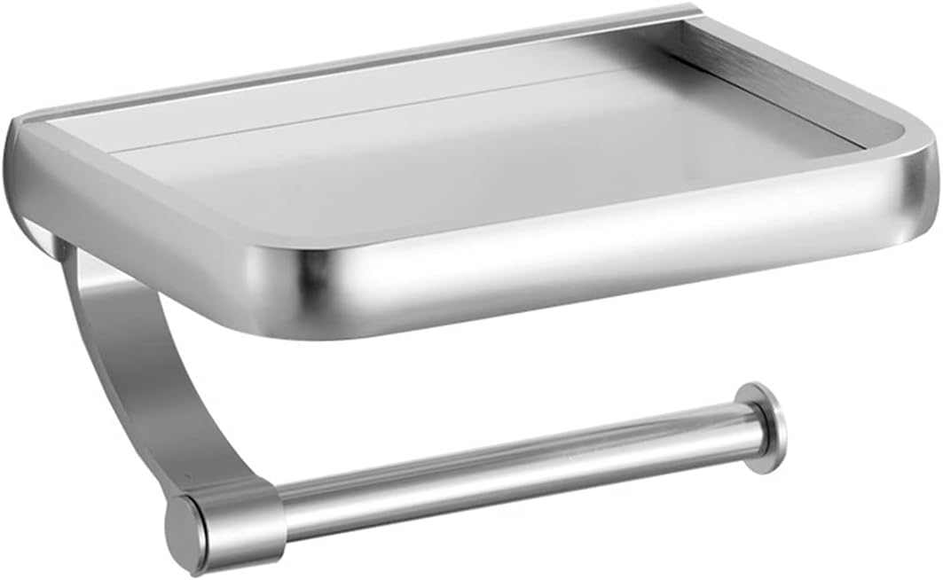 TYZK Cozy Multi-Functional Wall-Mounted Toilet Paper Holder Silver