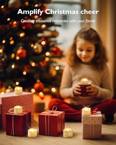 Homemory 72-Pack Battery Operated Flameless Tea Lights