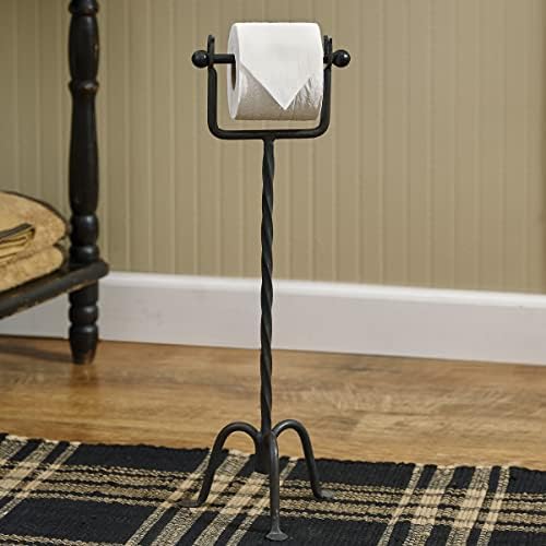 Park Designs Black Standing Toilet Paper Holder 23 H