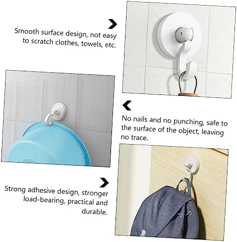 KITANDOVE 3pcs Self-Adhesive Hooks for Bathroom and Kitchen