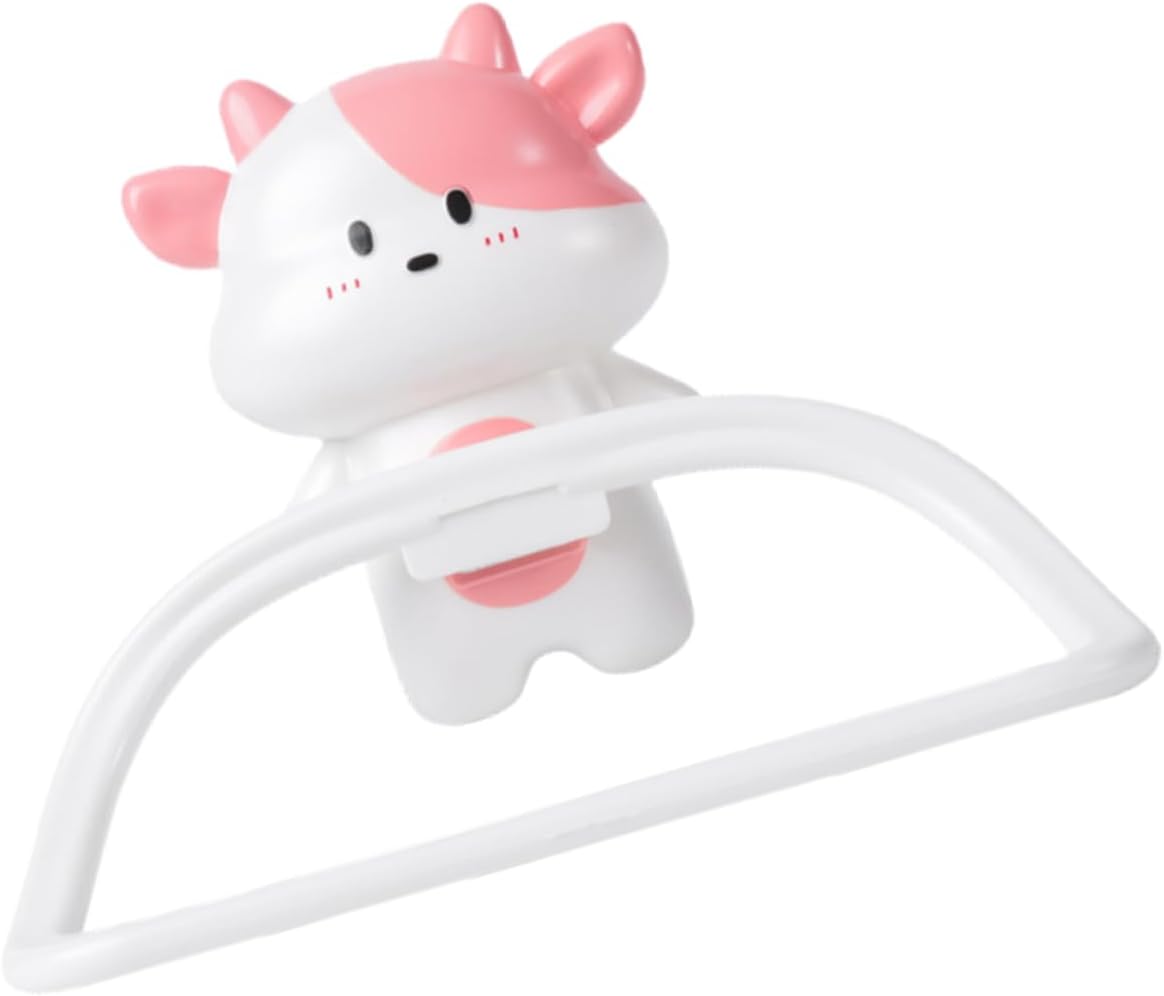 UTHCLO Cartoon Towel Rack Wall-Mounted Holder for Bathroom Kitchen