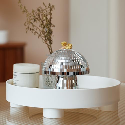 Reflective Silver Mushroom Disco Ball - 49 Inch Handmade Decor