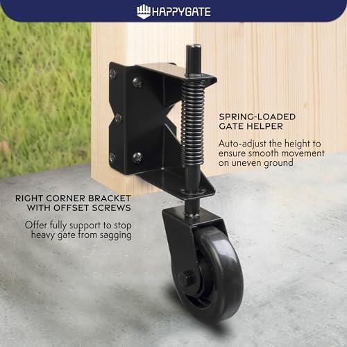 4-Inch 360-Degree Gate Caster Heavy Duty Black