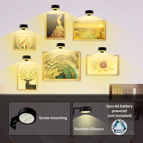 3PACK Picture Light with Remote 3 Colors