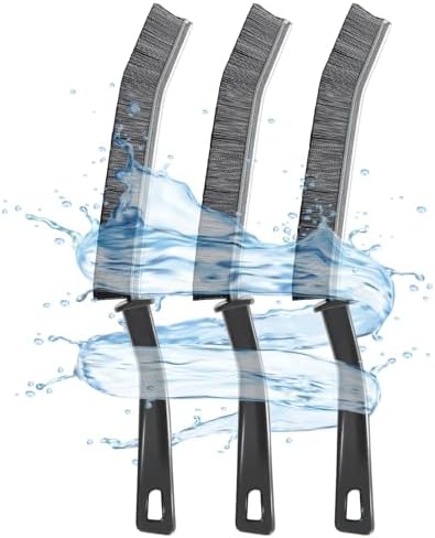 3Pcs Crevice Cleaning Brush Set Hard Bristle for Small Spaces