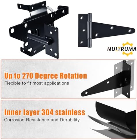 Durable Gate Hardware Set for Outdoor Use