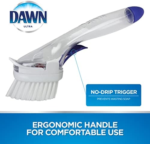 Dawn No-Drip Fillable Dish Brush Clear