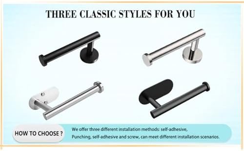 Sturdy Matte Black Stainless Steel Toilet Paper Holder for Bathroom