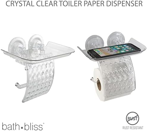 Bath Bliss Suction Cup Toilet Paper Holder