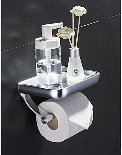 TYZK Cozy Multi-Functional Wall-Mounted Toilet Paper Holder Silver