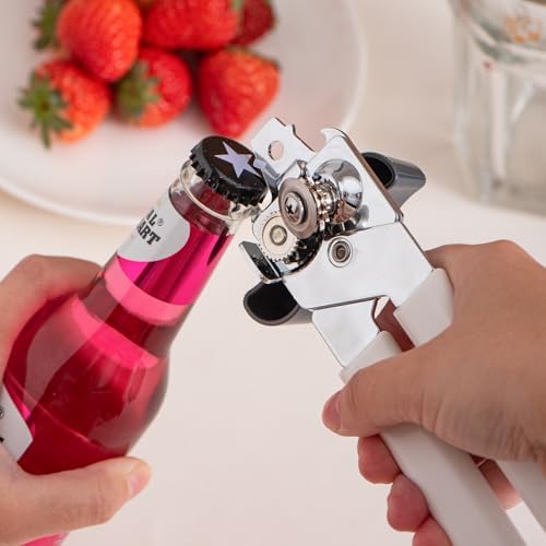 Wonforic Heavy Duty Stainless Steel Can Opener with Bottle Opener