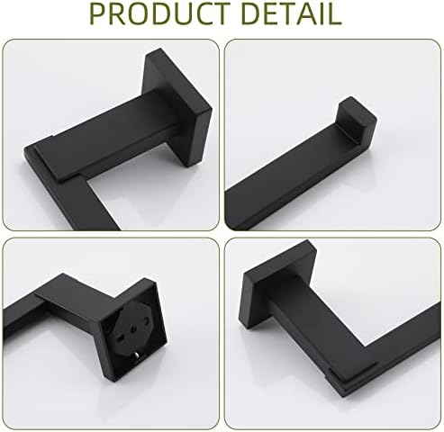 KOKOSIRI Black Stainless Steel Toilet Paper Holder 1
