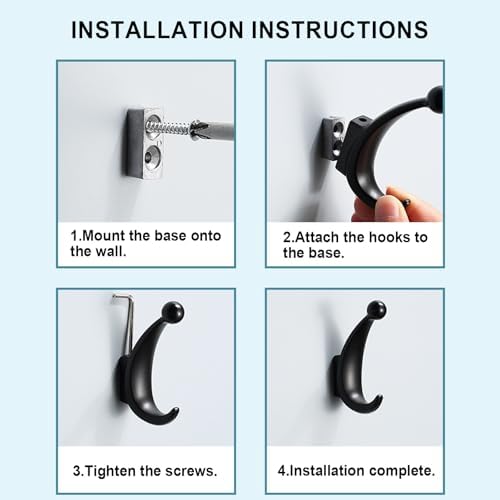 Yundoza 2 Pack Towel Hooks Gray 1