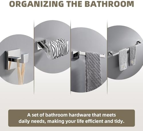 Suyar 4-Piece Chrome Bathroom Hardware Set