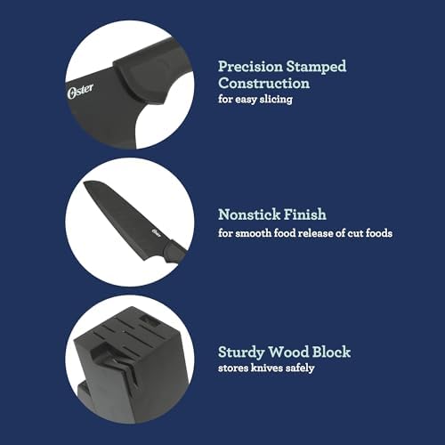 Oster Slicecraft 14-Piece Knife Block Set - Black