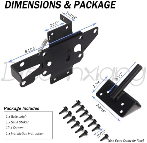 Self-locking Gate Latch
