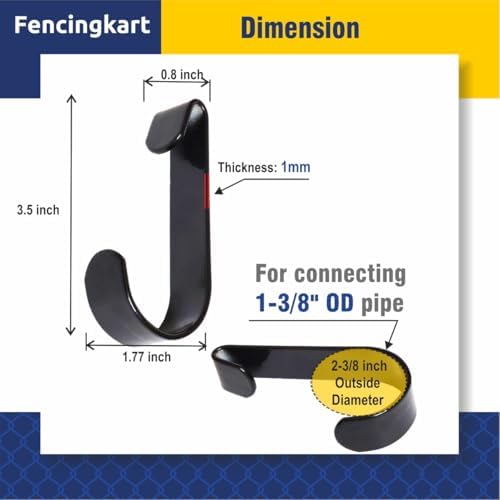 FencingKart Kennel Panel Clip Bands Secure Chain Link Fences Gates in Black