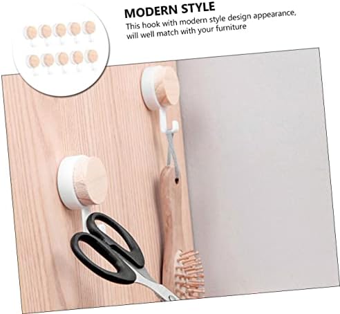 HEALLILY 10 Pack Strong Round Hooks for Bathroom Kitchen Wall
