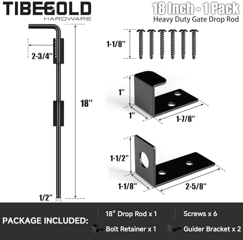 TIBEGOLD 18 Heavy Duty Cane Bolt Gate Drop Rod