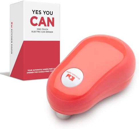 Kitchen Mama One Touch Electric Can Opener - Red 1