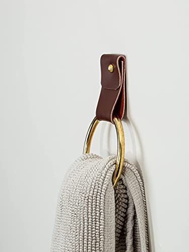 KEYAIIRA Small Wide Leather Wall Hook