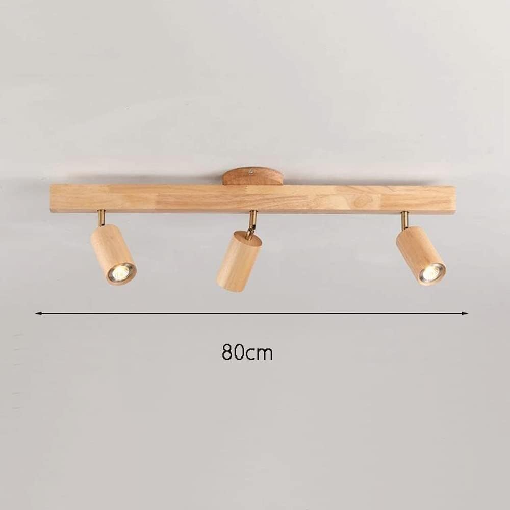 BTSOAR 3-Light Rotatable Wooden Ceiling Spotlight