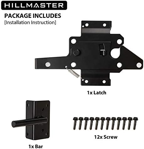 Sturdy Stainless Steel Gate Latch with Black Finish