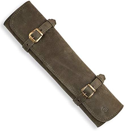 Angus Stoke Knife Roll Bag 7 Slots Leather Case