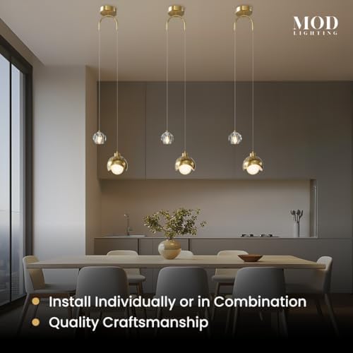 MOD LIGHTING Diana Modern Gold Pendant Light Fixtures